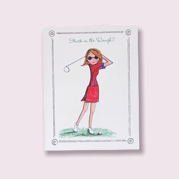 SET(4) of Lula Bell Designs-Golf Collection Note Cards including Birthday Card - Picture 5 of 6